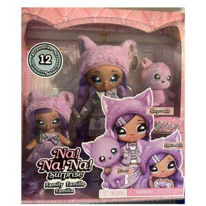 Na! Na! Na! Surprise Family Lavender Kitty Family 2Dolls 1 Pet w/ 12 Acc…